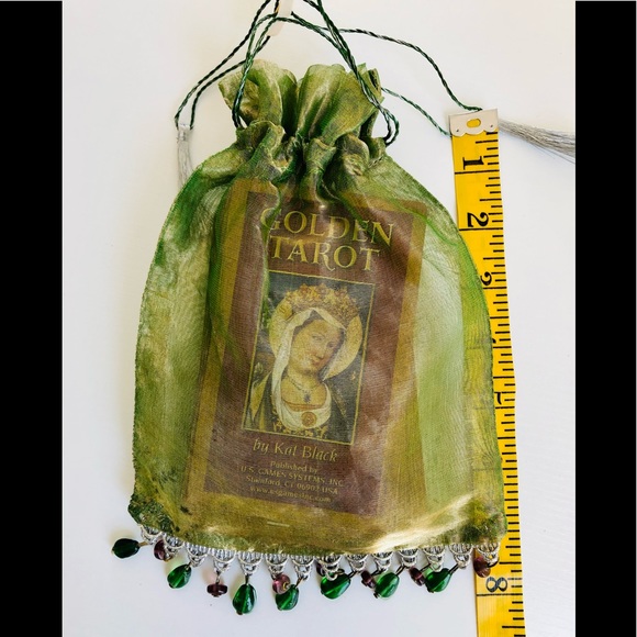 cosmetic bag Burn out velvet chain detail 6x8” or Tarotcards jewelry, etc. - Picture 16 of 16